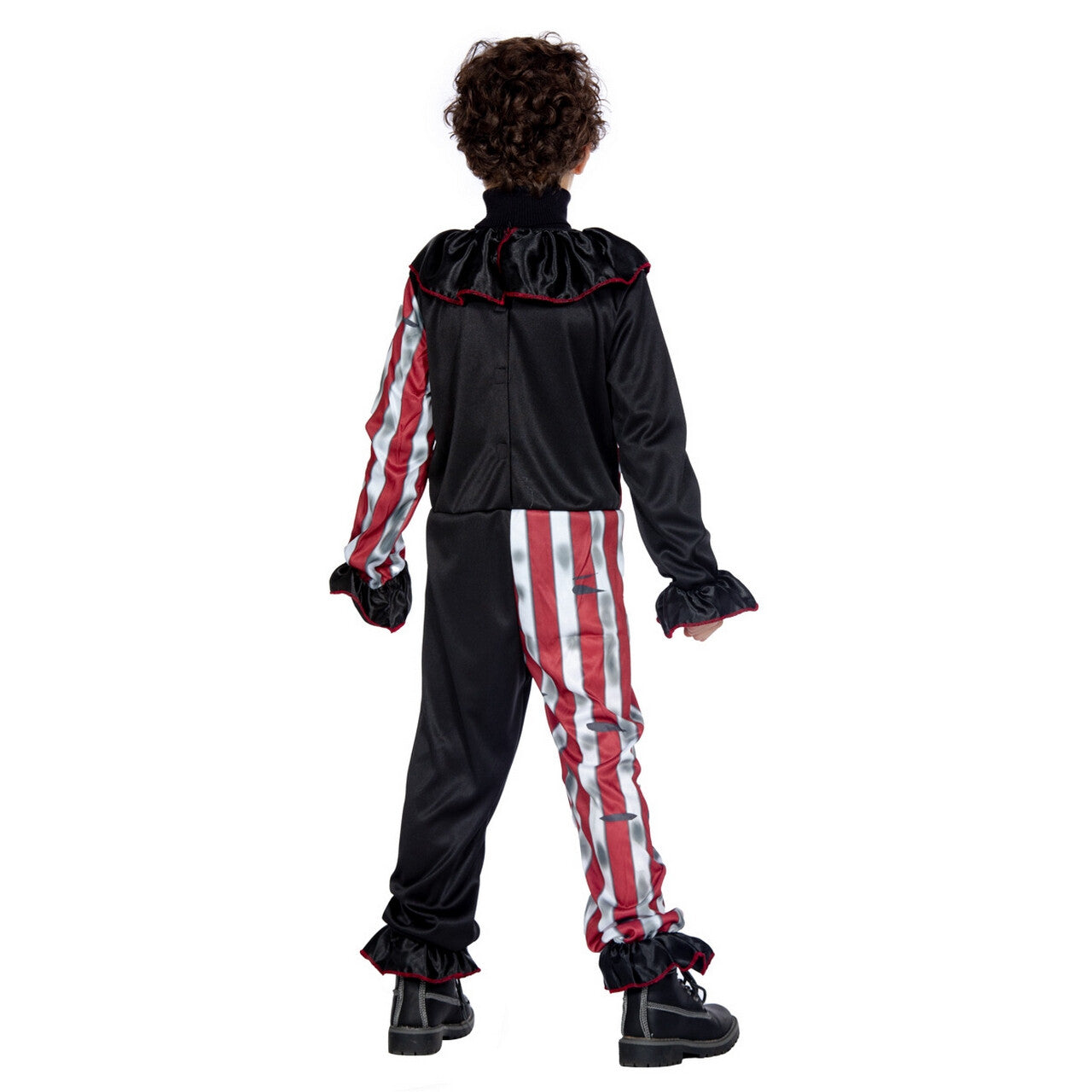 Op deze afbeelding zie je een Kostuums, van het merk Wilbers. Ondeugende Scary Gary Clown Kind Kostuum