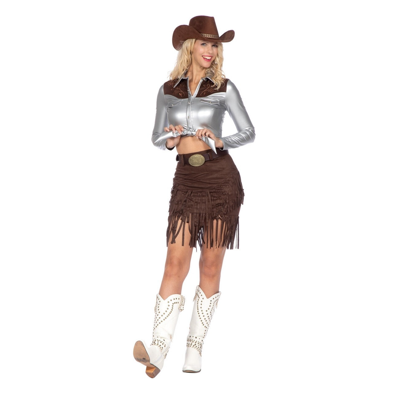 Op deze afbeelding zie je een Kostuums, van het merk Wilbers. Cowgirl Daisy Lee Vrouw Kostuum