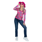 Op deze afbeelding zie je een Kostuums, van het merk Wilbers. Roze Festival Hippie Blouse Paige Vrouw
