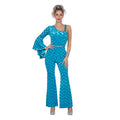 Disco Dora Velvet Catsuit Aqua Vrouw Kostuum