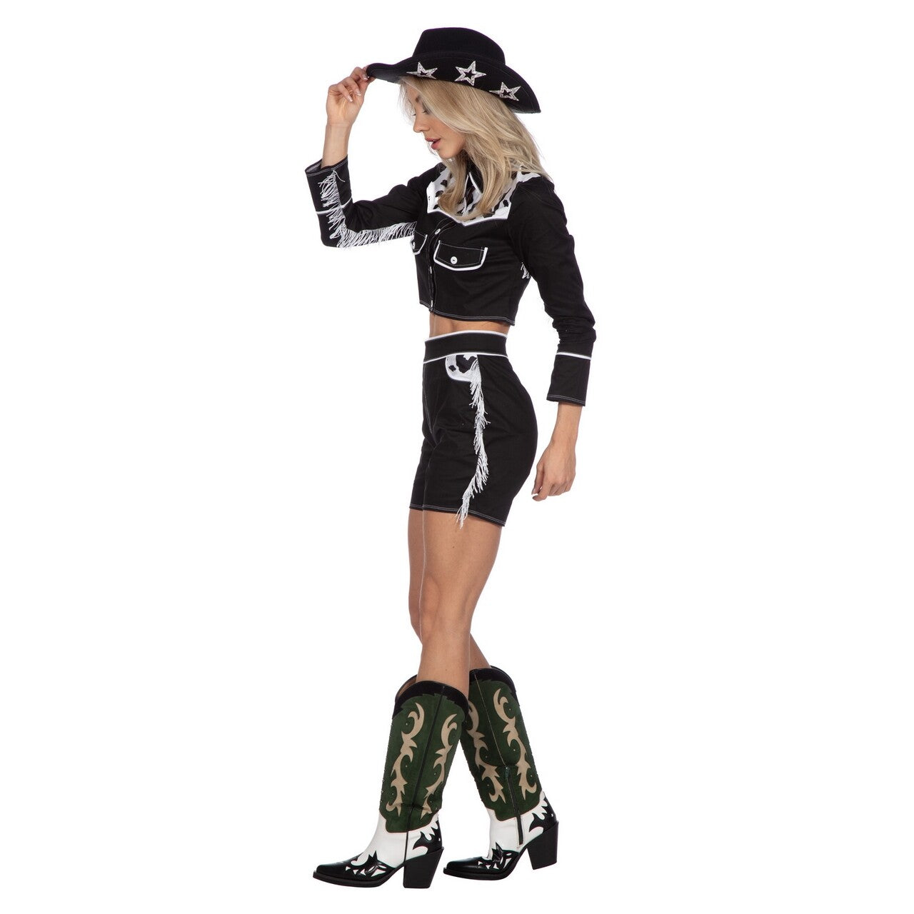 Op deze afbeelding zie je een Kostuums, van het merk Wilbers. Ruby Rijdster Cowgirl Vrouw Kostuum