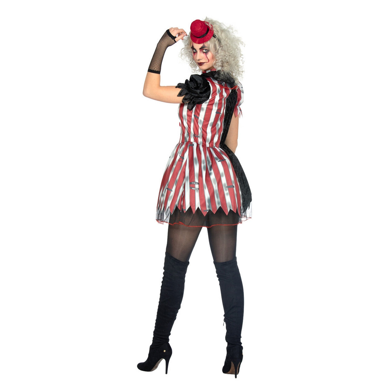 Op deze afbeelding zie je een Kostuums, van het merk Wilbers. Inge Enge Clown Vrouw Kostuum