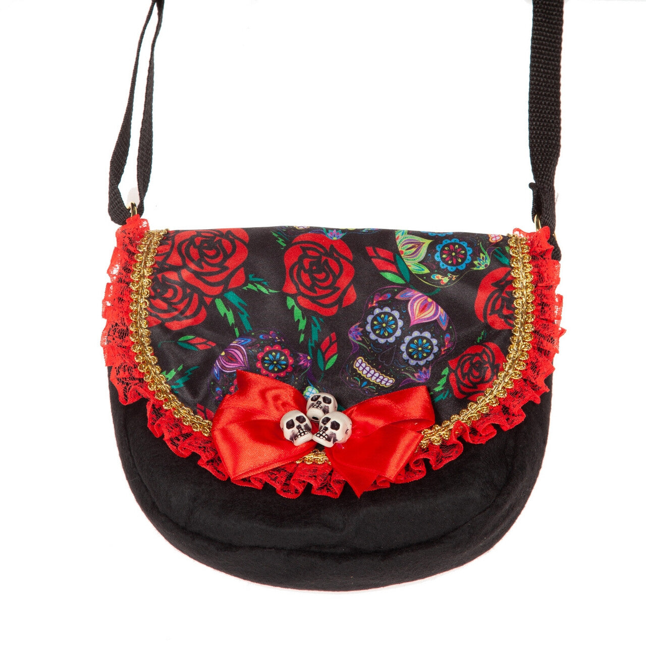 Op deze afbeelding zie je een Accessoires, van het merk Wilbers. Handtas Day Of The Dead Flowers