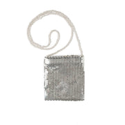Op deze afbeelding zie je een Accessoires, van het merk Wilbers. Handtas Gala Pailletten Zilver