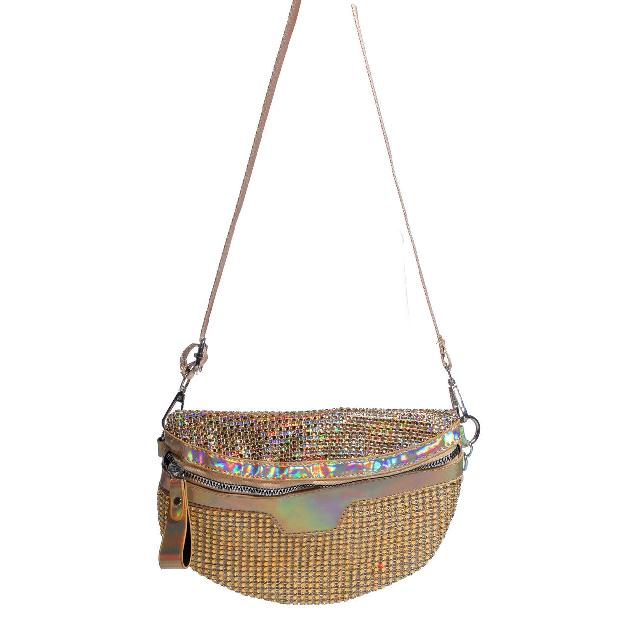 Op deze afbeelding zie je een Accessoires, van het merk Wilbers. Heup / Schoudertas Sparkling Gold Stones