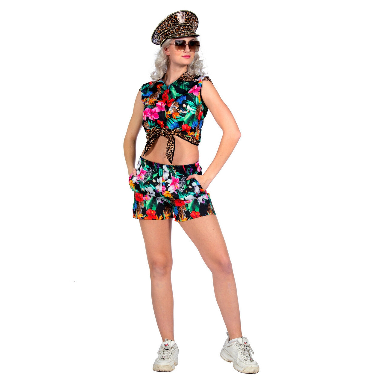 Op deze afbeelding zie je een Kostuums, van het merk Wilbers. Summer Break Hawaii Festival Wild N Out Vrouw Kostuum