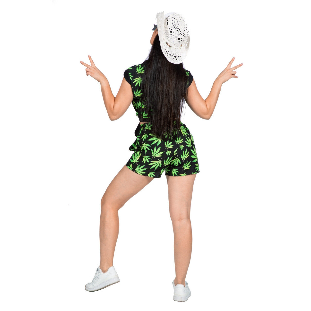 Op deze afbeelding zie je een Kostuums, van het merk Wilbers. Reggae Zomer Festival Mari Wana Vrouw Kostuum
