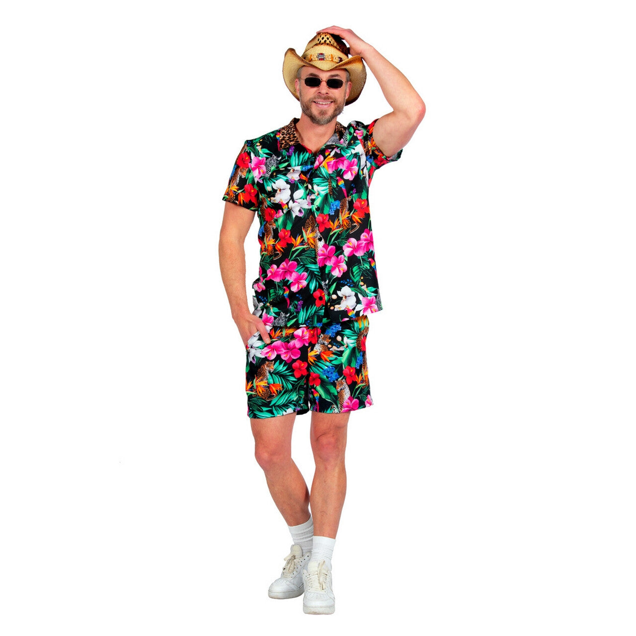 Op deze afbeelding zie je een Kostuums, van het merk Wilbers. Hi Hi Hawaii Summer Break Man Kostuum