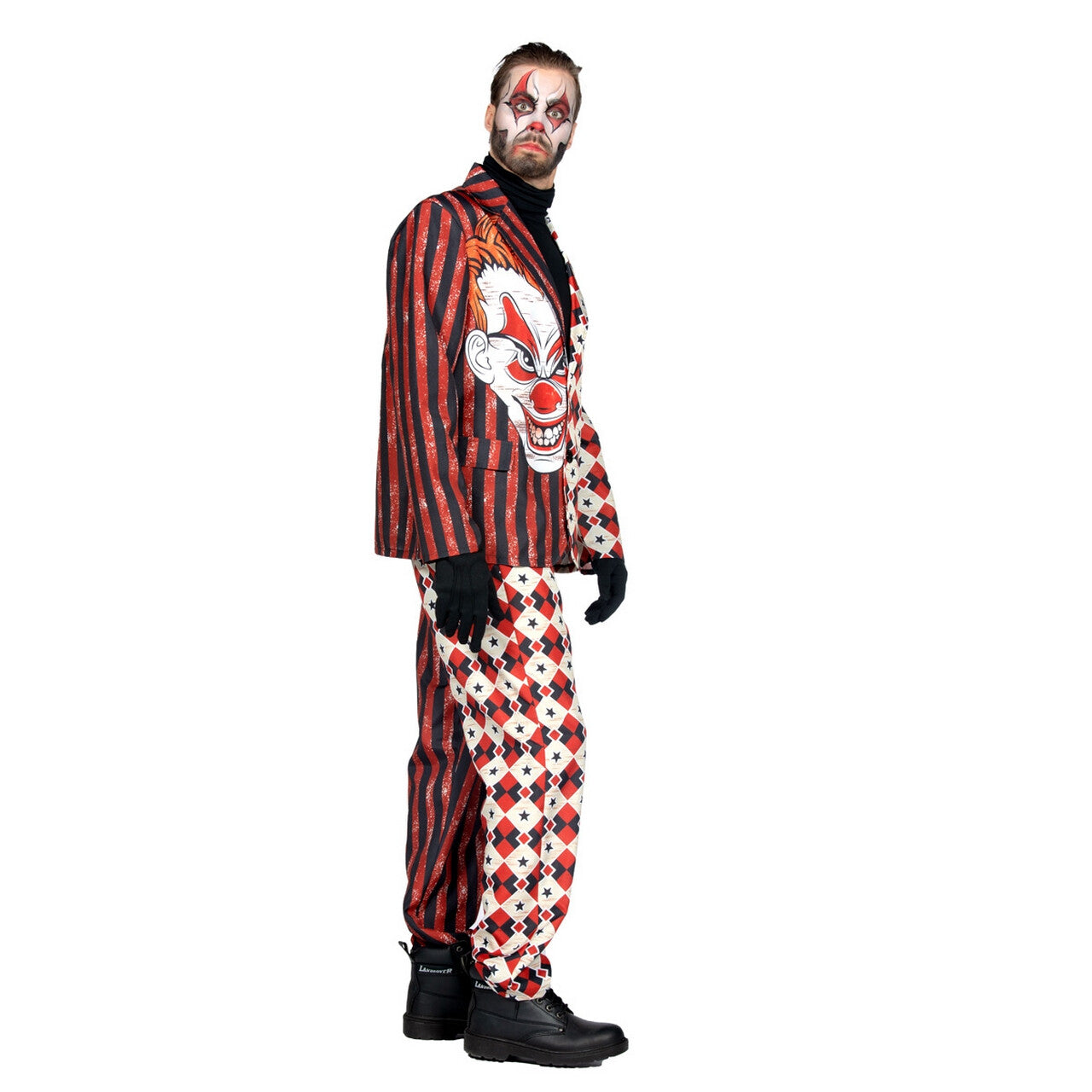 Op deze afbeelding zie je een Kostuums, van het merk Wilbers. Penny The Wise Clown Man Kostuum