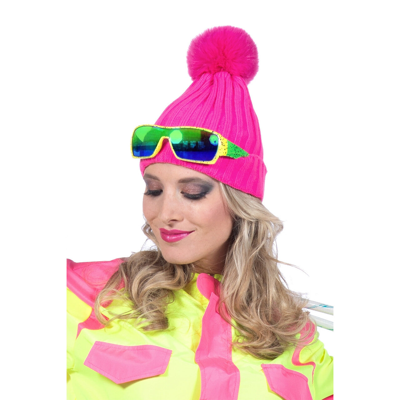 Op deze afbeelding zie je een Accessoires, van het merk Wilbers. Vrolijke Skimuts Neon Roze