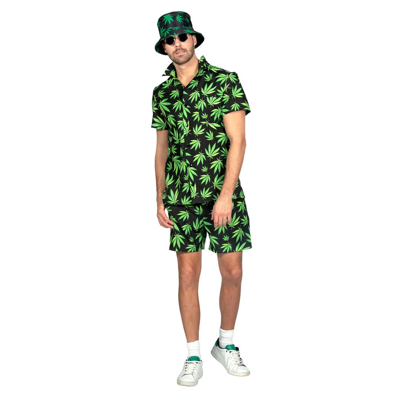 Op deze afbeelding zie je een Kostuums, van het merk Wilbers. Rico Relax Festival Green Man Kostuum