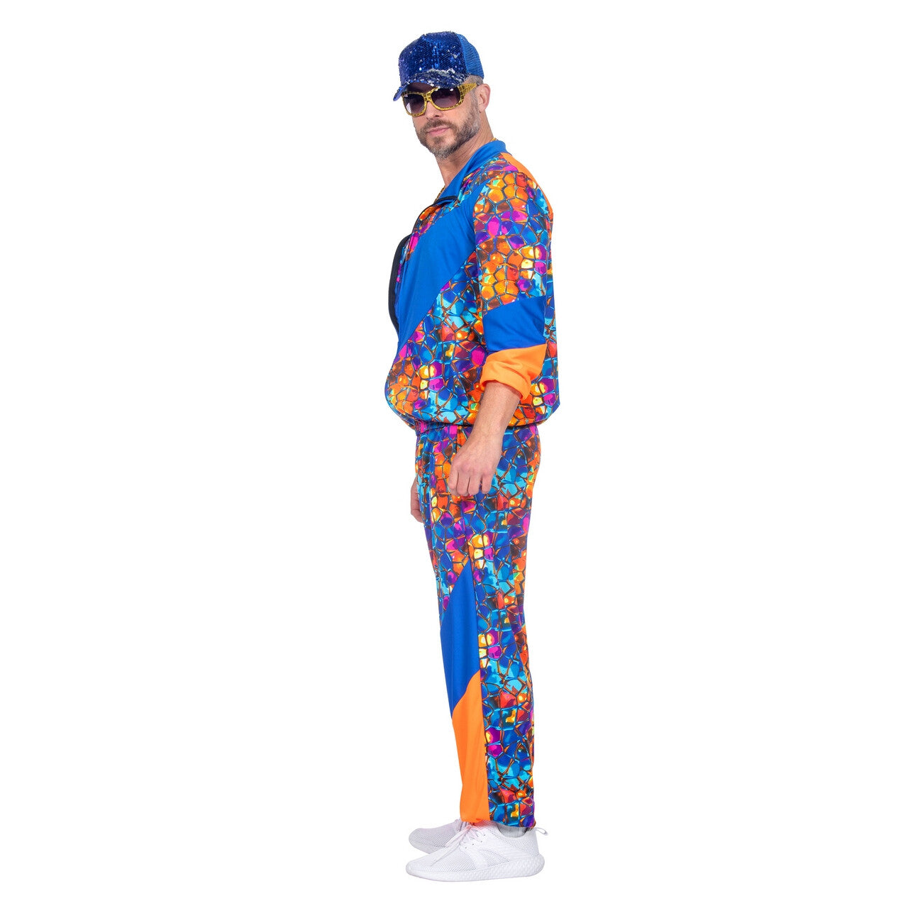 Op deze afbeelding zie je een Kostuums, van het merk Wilbers. Snakey Orange Ollie Trainingspak Man Kostuum