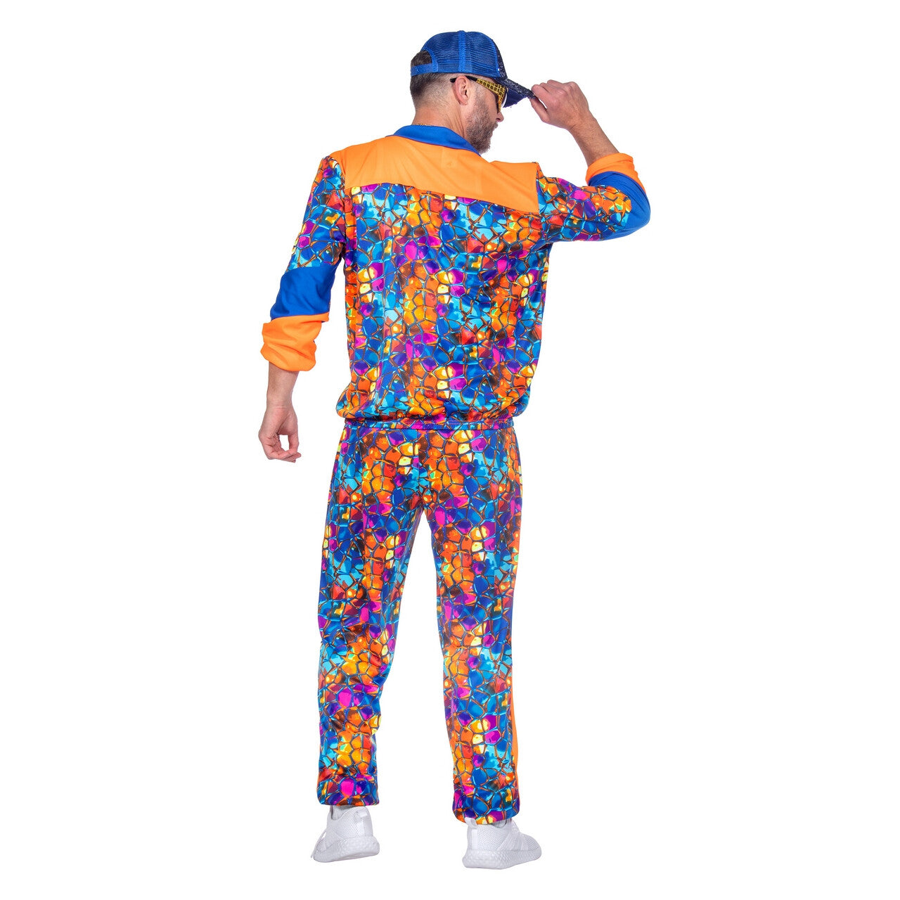 Op deze afbeelding zie je een Kostuums, van het merk Wilbers. Snakey Orange Ollie Trainingspak Man Kostuum
