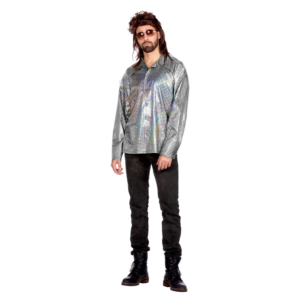 Op deze afbeelding zie je een Kostuums, van het merk Wilbers. Party Blouse Metallic Multicolor Man