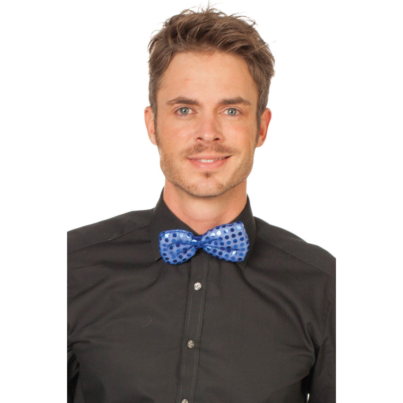 Op deze afbeelding zie je een Accessoires, van het merk Wilbers. Dress To Impress Pailletten Vlinderstrik Blauw