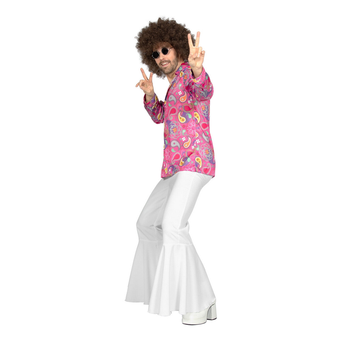 Op deze afbeelding zie je een Kostuums, van het merk Wilbers. Hippie Roze Blouse Pim Man
