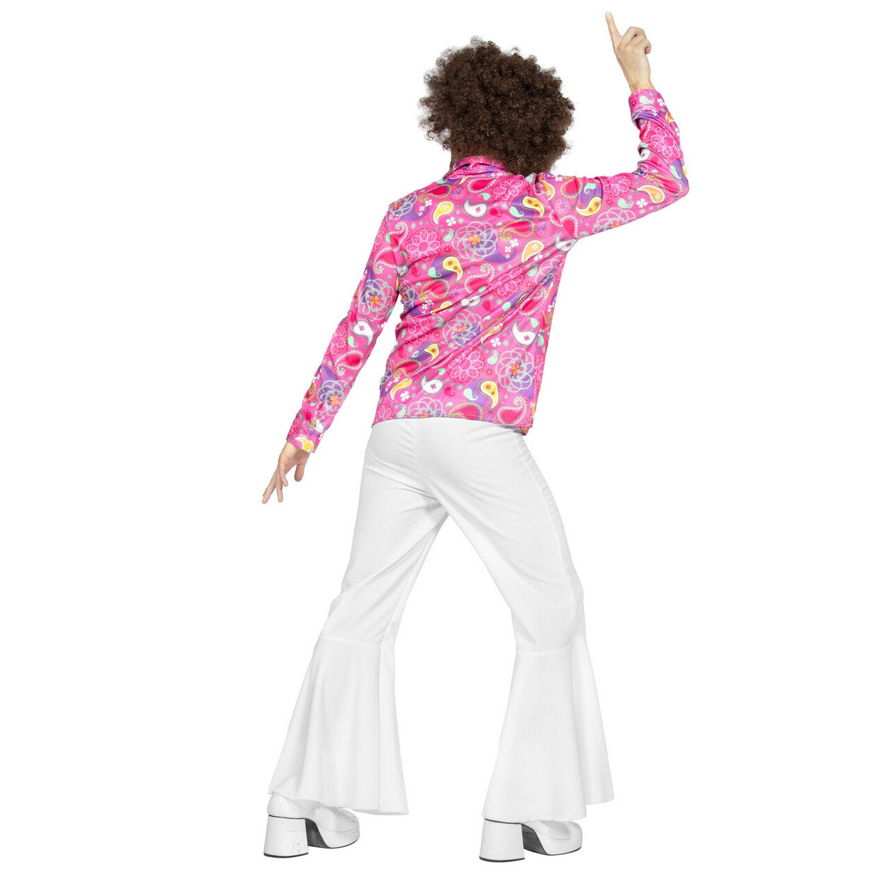 Op deze afbeelding zie je een Kostuums, van het merk Wilbers. Hippie Roze Blouse Pim Man