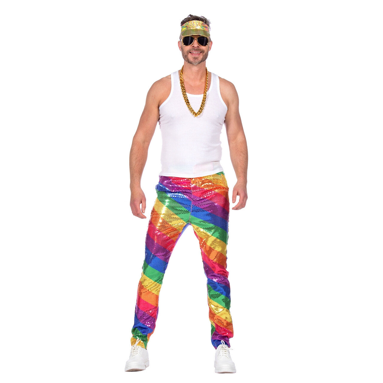 Op deze afbeelding zie je een Kostuums, van het merk Wilbers. Draag Het Met Trots Regenboog Broek Man