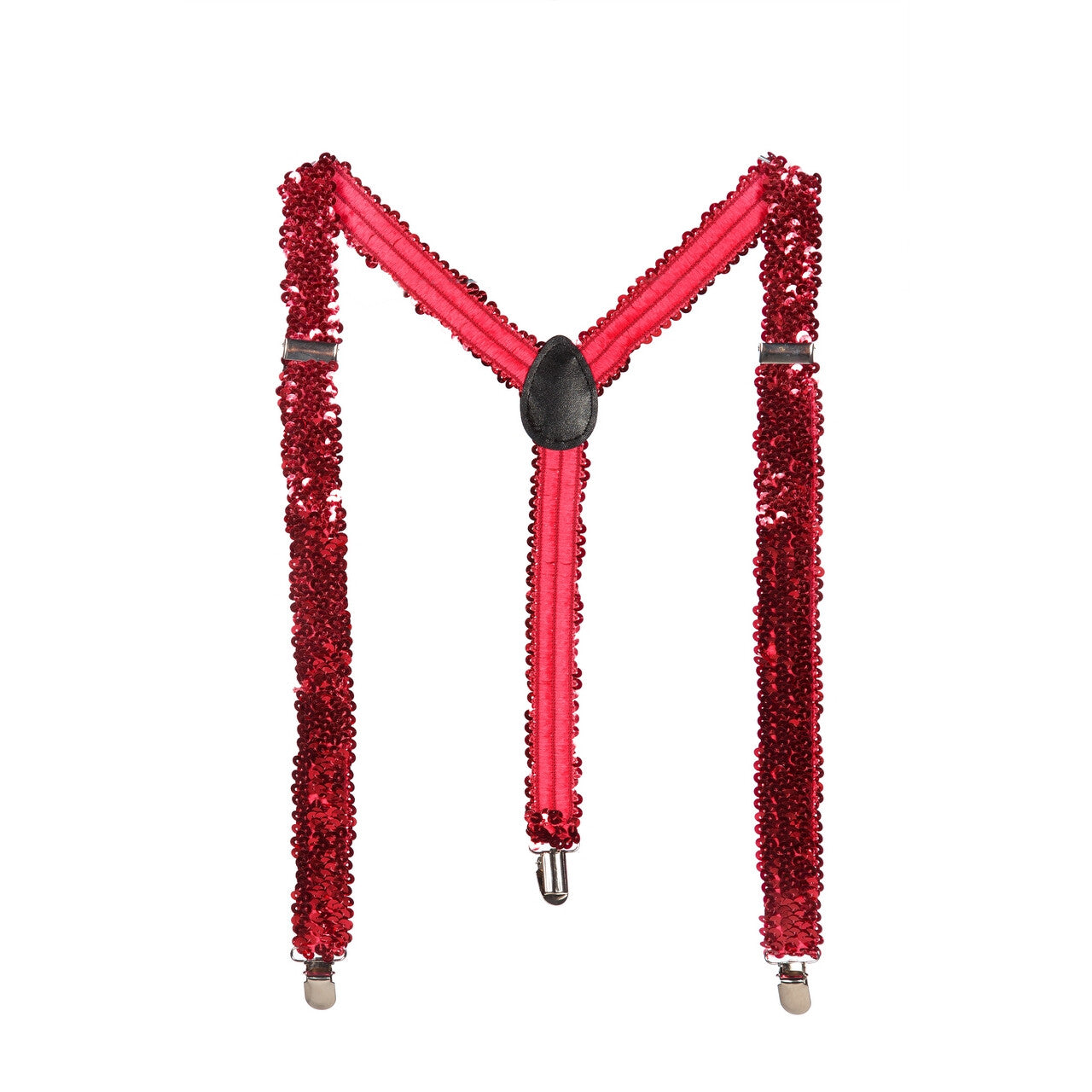 Op deze afbeelding zie je een Accessoires, van het merk Wilbers. Bretels Pailletten Feestelijk Rood