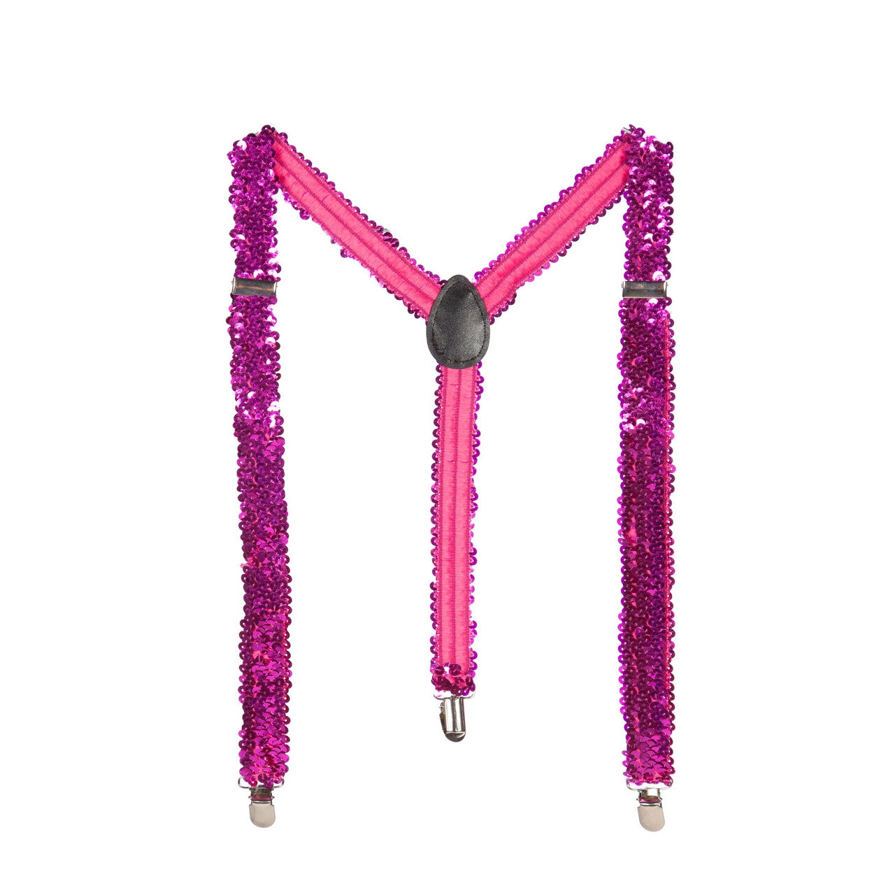 Op deze afbeelding zie je een Accessoires, van het merk Wilbers. Bretels Pailletten Feestelijk Roze