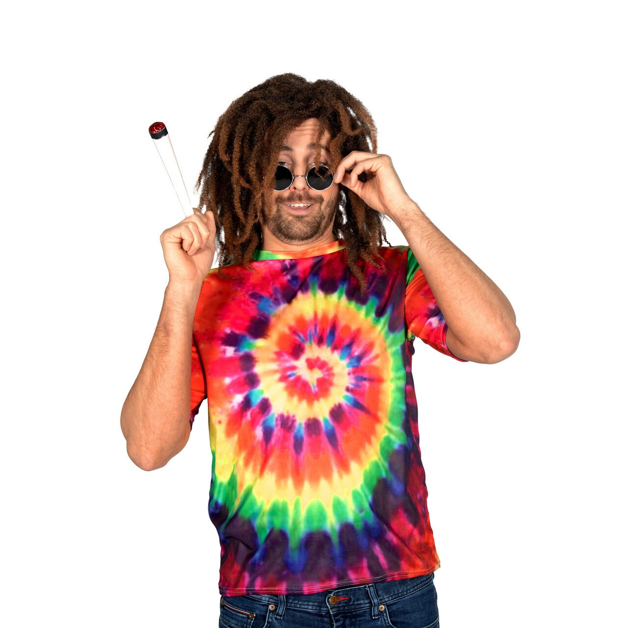 Op deze afbeelding zie je een Kostuums, van het merk Wilbers. Festival Shirt Tie Till You Dye Man