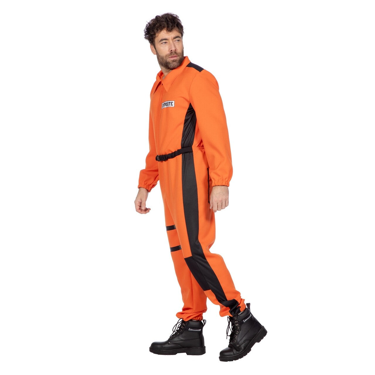 Op deze afbeelding zie je een Kostuums, van het merk Wilbers. De Inzittende Oranje Overall Man Kostuum