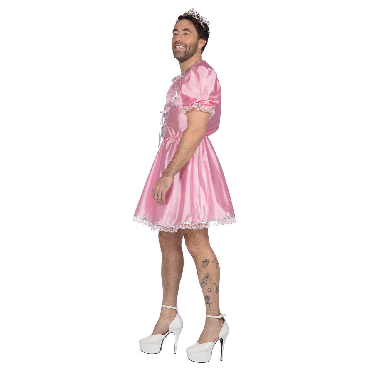 Op deze afbeelding zie je een Kostuums, van het merk Wilbers. Prinses Piet Roze Man Kostuum