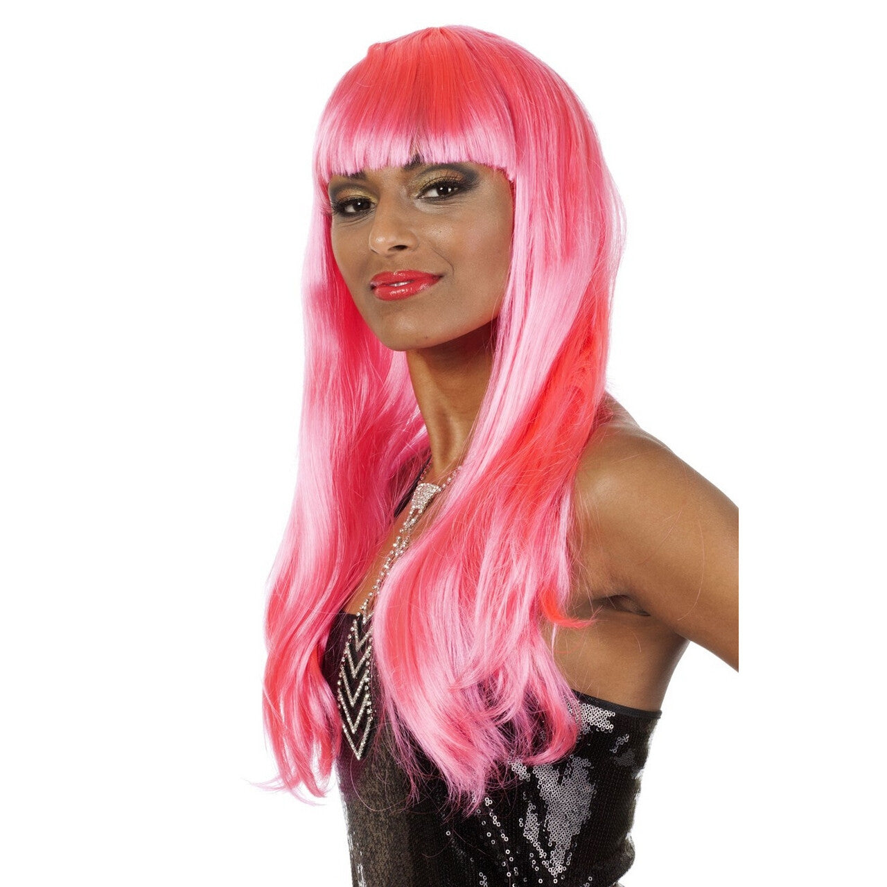 Op deze afbeelding zie je een Accessoires, van het merk Wilbers. Lange Bob Pruik Barbie Prinses