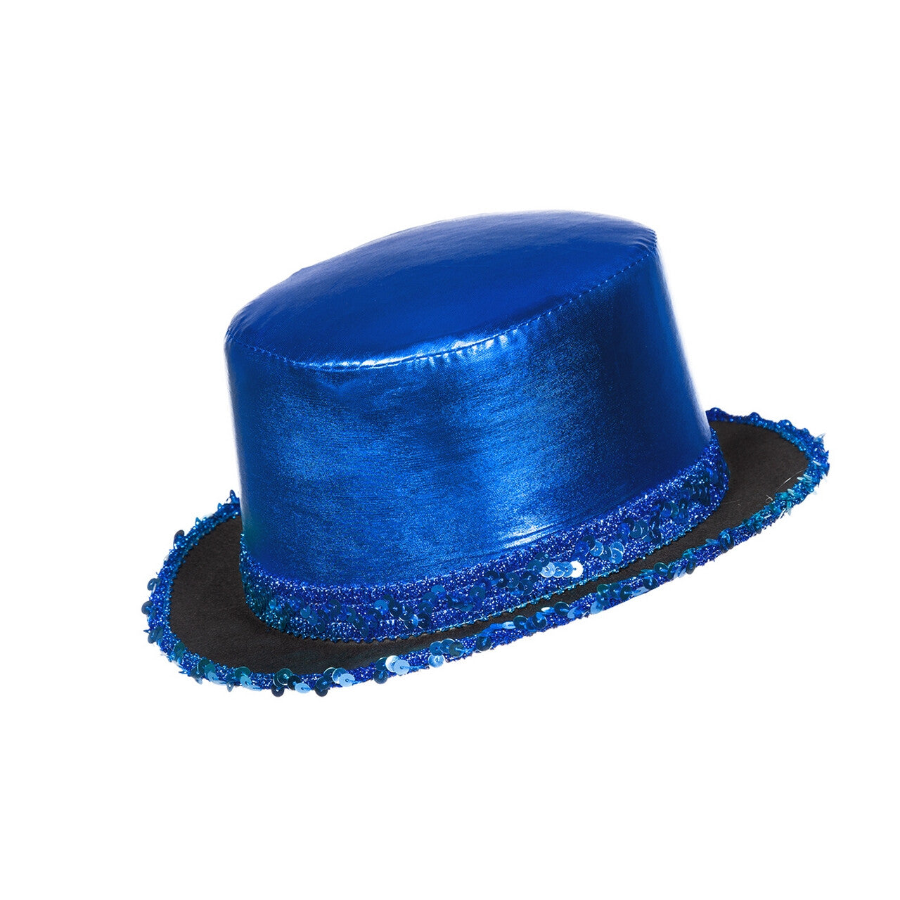 Op deze afbeelding zie je een Accessoires, van het merk Wilbers. Hoge Hoed Koningsblauw Met Paillettenband