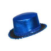 Op deze afbeelding zie je een Accessoires, van het merk Wilbers. Hoge Hoed Koningsblauw Met Paillettenband
