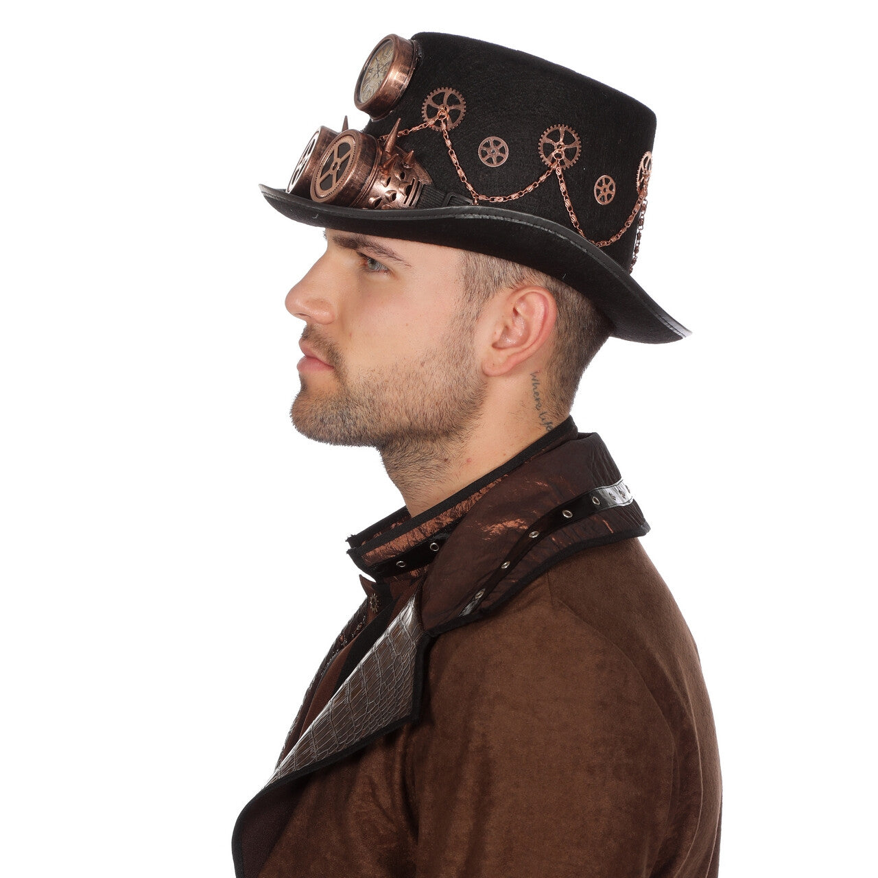 Op deze afbeelding zie je een Accessoires, van het merk Wilbers. Hoed Steampunk Tijd Is Geld