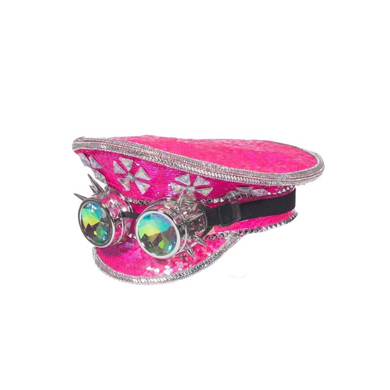 Op deze afbeelding zie je een Accessoires, van het merk Wilbers. Cap Burning Man Met Bril Pink