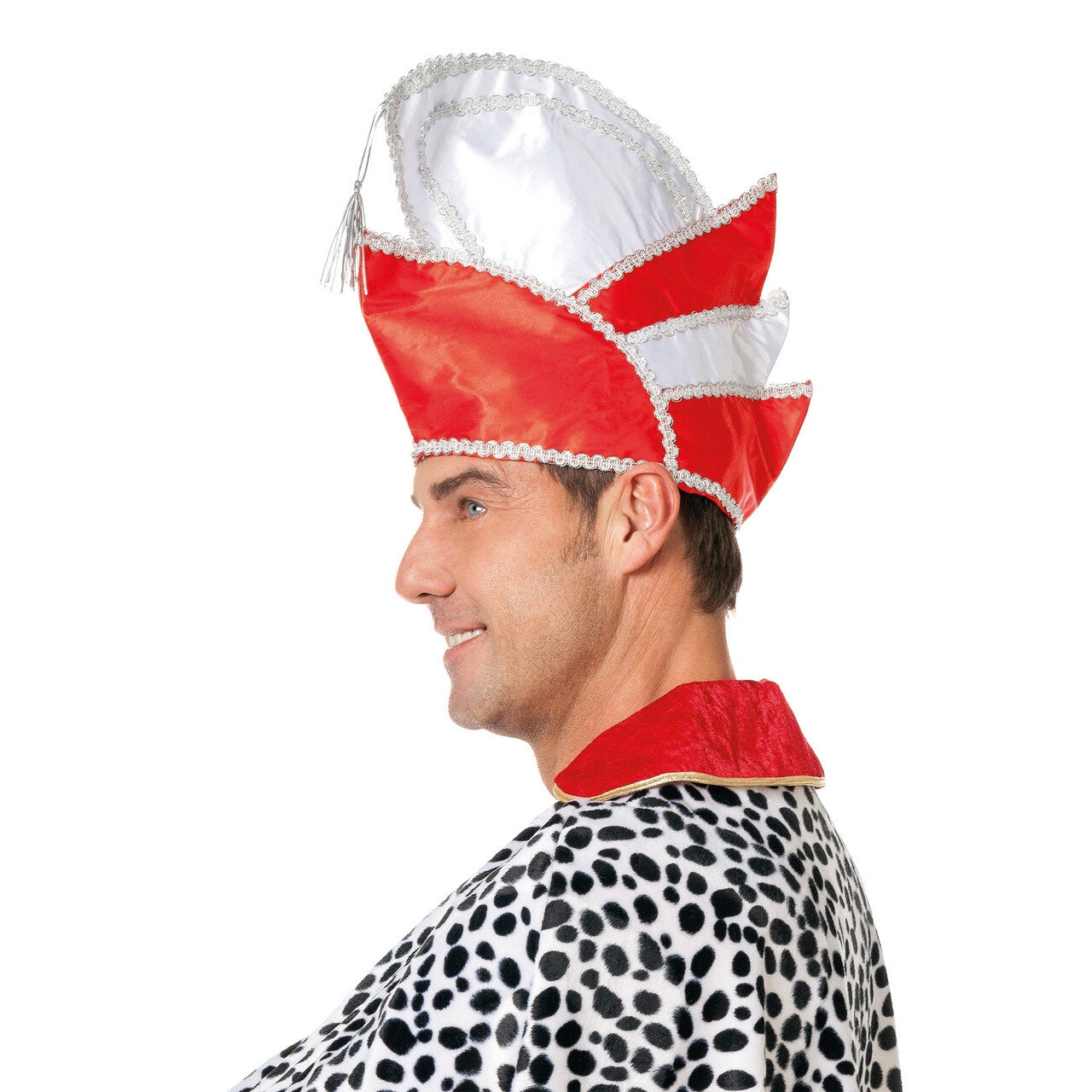 Op deze afbeelding zie je een Accessoires, van het merk Wilbers. Prinsenmuts Carnaval Rood Wit