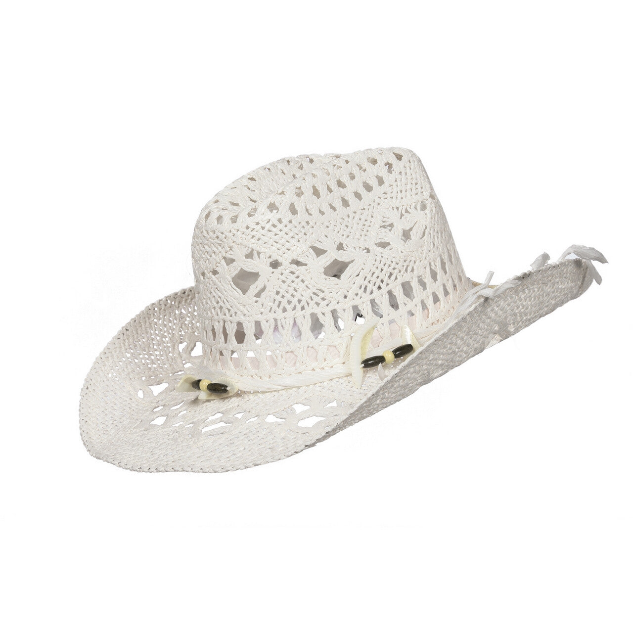 Op deze afbeelding zie je een Accessoires, van het merk Wilbers. Cowboyhoed Bohemien Wit