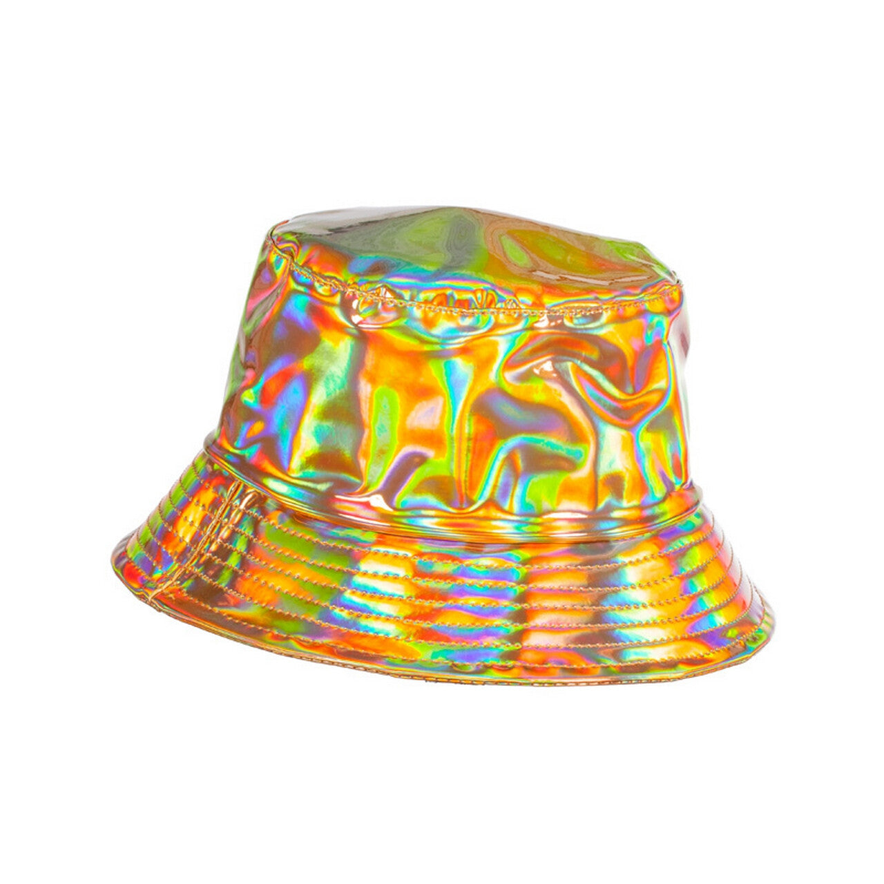 Op deze afbeelding zie je een Accessoires, van het merk Wilbers. Jaren 80 Hoed Rapper Goud