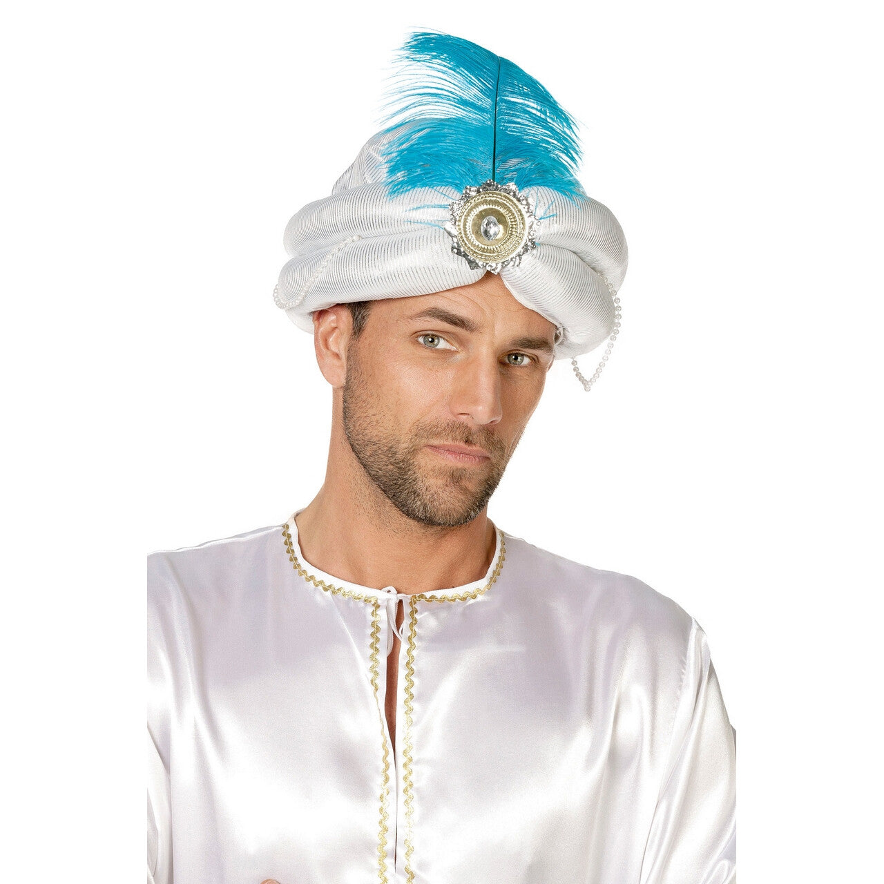 Op deze afbeelding zie je een Accessoires, van het merk Wilbers. Luxe Tulband Sultan Wit