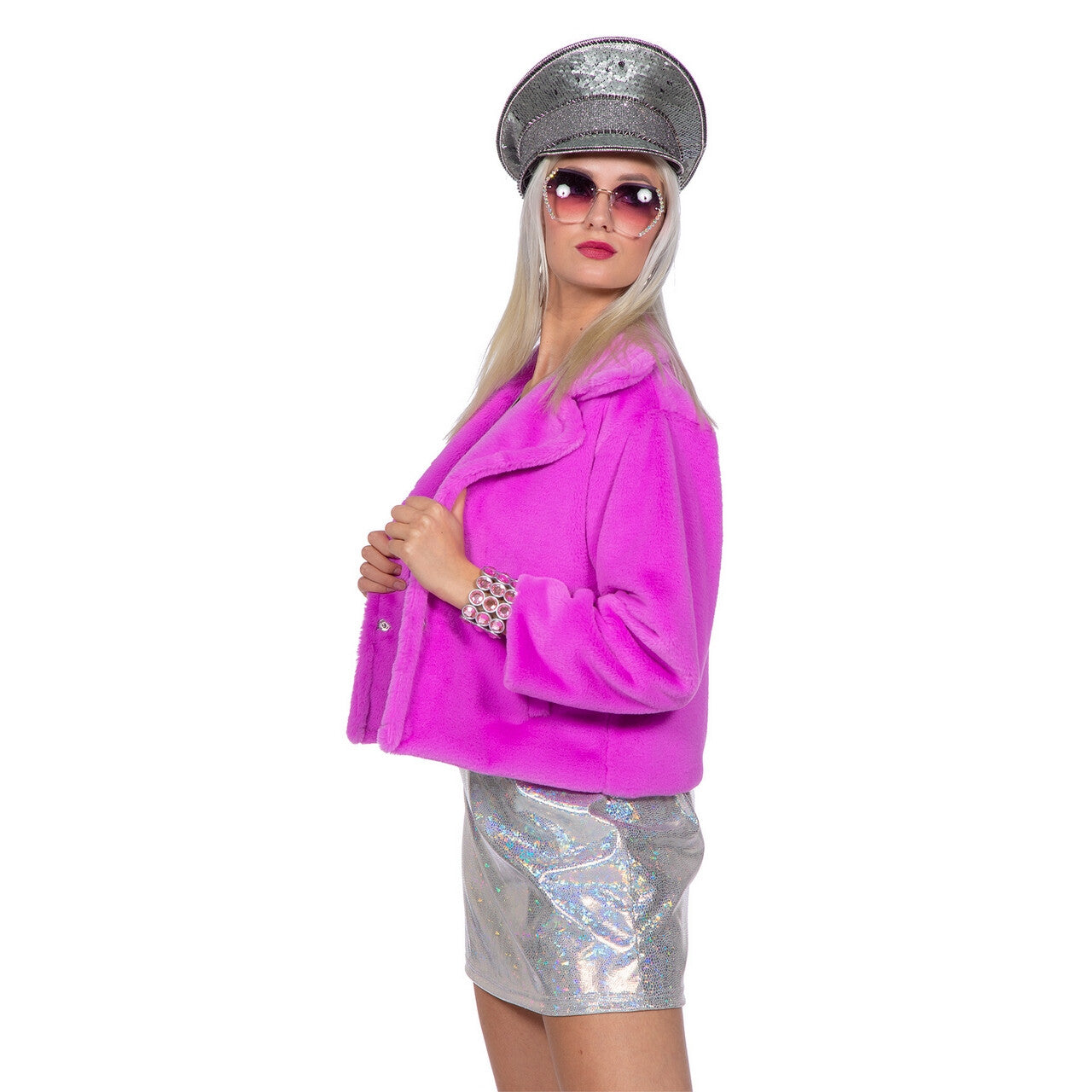 Op deze afbeelding zie je een Kostuums, van het merk Wilbers. Girly Girl Imitatie Bont Jas Vrouw