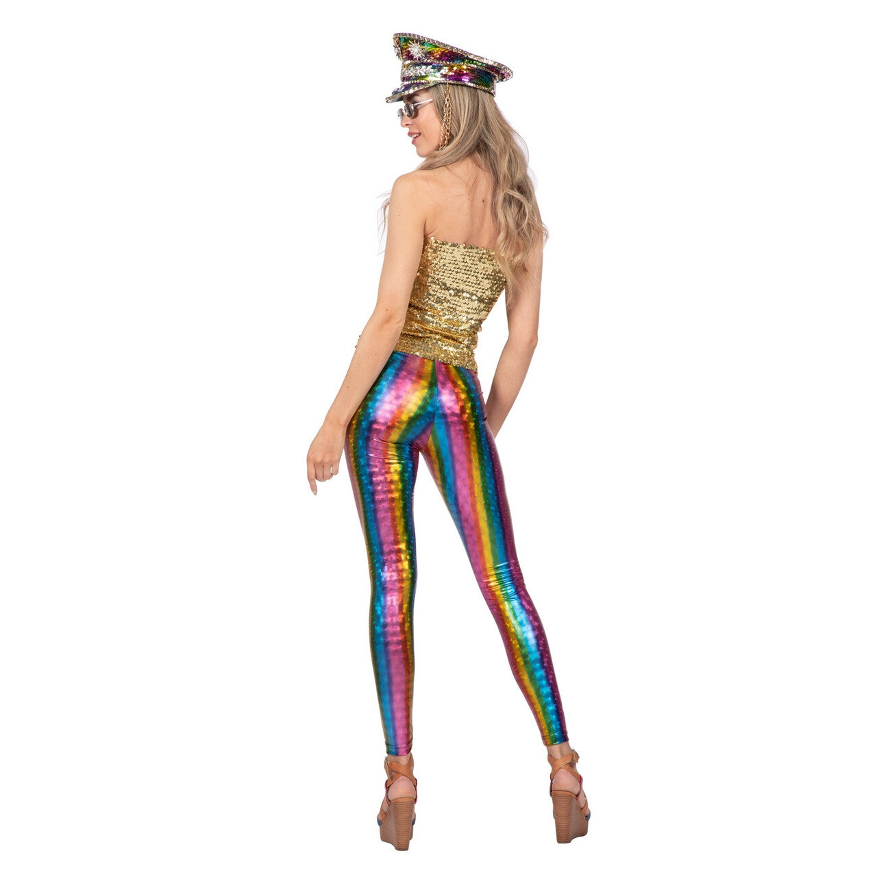 Op deze afbeelding zie je een Kostuums, van het merk Wilbers. Rainbow Dance Festival Legging Vrouw