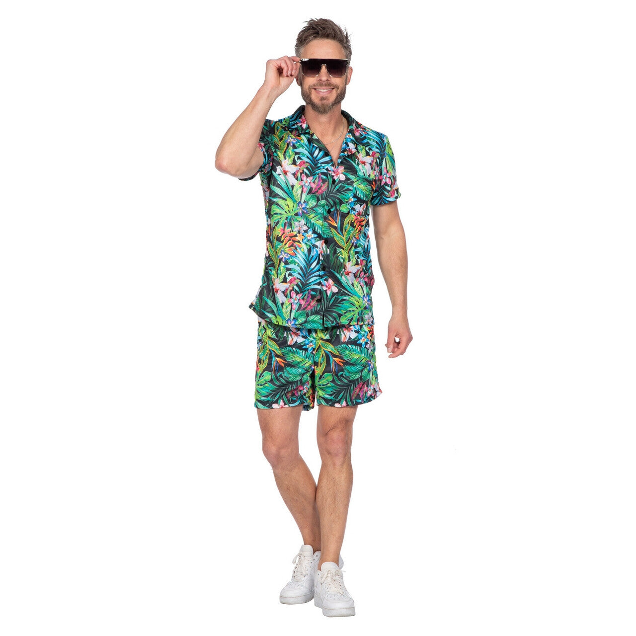 Op deze afbeelding zie je een Kostuums, van het merk Wilbers. Hawaii Harrie Op Het Strand Man Kostuum