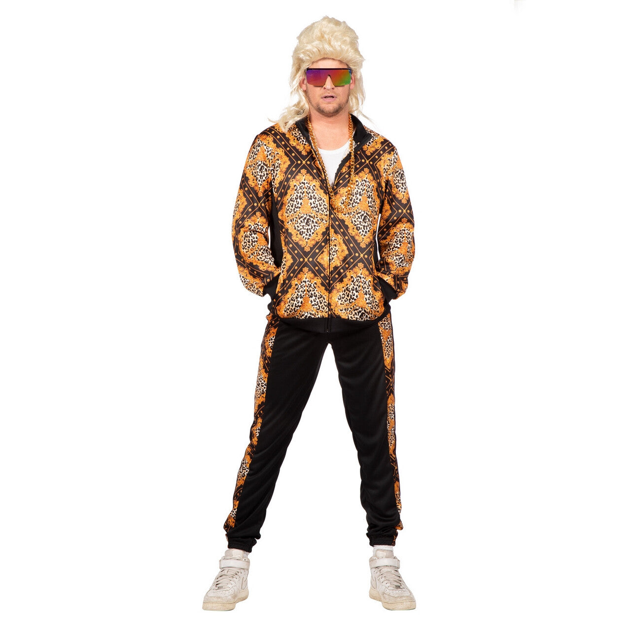 Op deze afbeelding zie je een Kostuums, van het merk Wilbers. Golddigger Pimp Trainingspak Man Kostuum