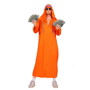 Op deze afbeelding zie je een Kostuums, van het merk Wilbers. Enorm Rijke Chique Sheik Oranje Holland Man Kostuum
