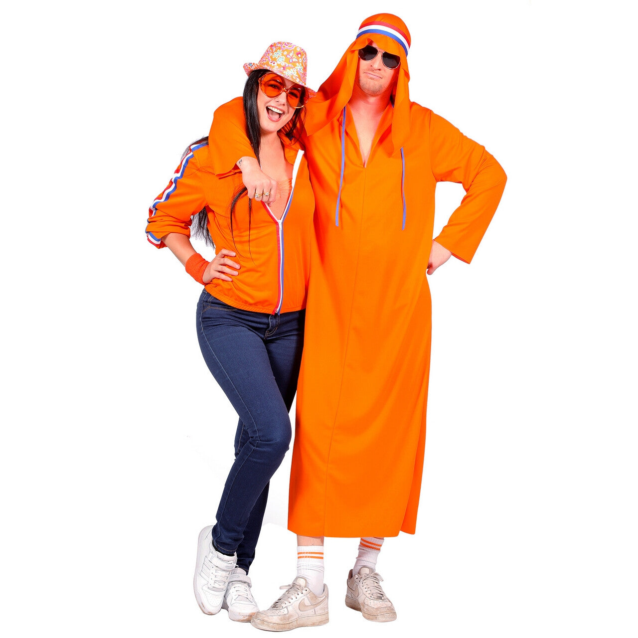 Op deze afbeelding zie je een Kostuums, van het merk Wilbers. Sportief Oranje Trainingsjack Holland Man