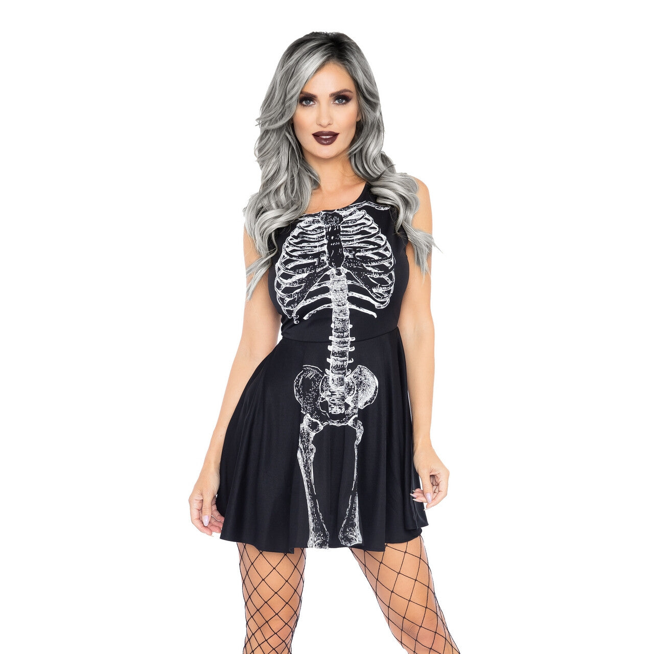 Op deze afbeelding zie je een Kostuums, van het merk Wonderland. Gedeeltelijk Geslaagde Rontgenfoto Skelet Vrouw Kostuum
